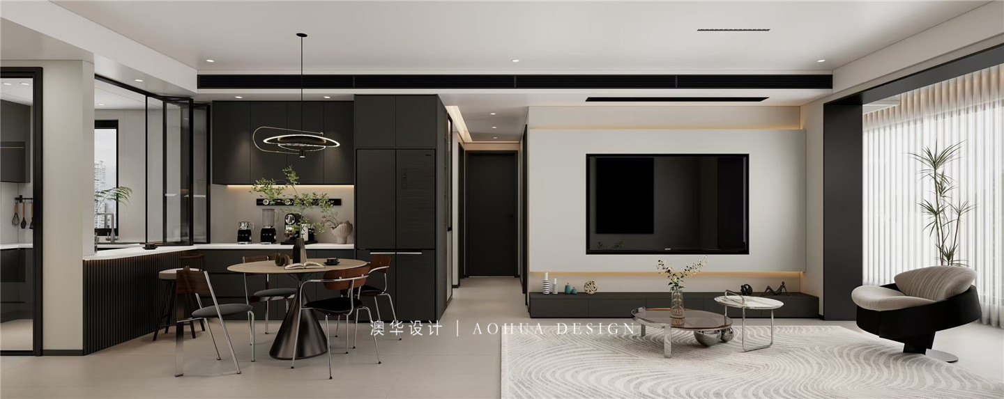 華僑城歡樂天際裝修,現代極簡