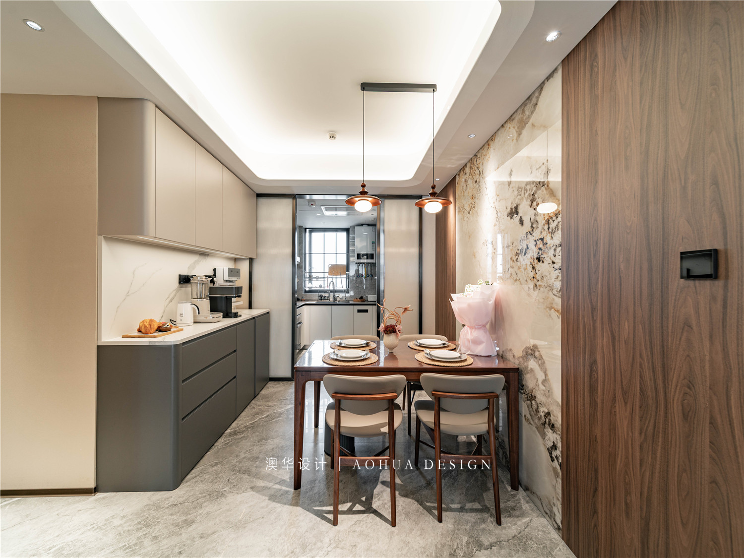 遠洋長江樽裝修,意式簡約風格